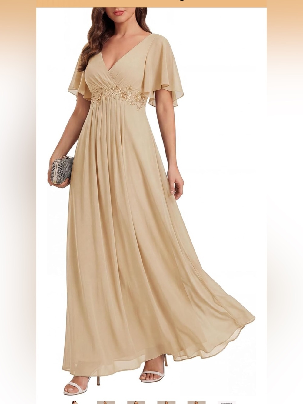 NWT  Elegant V-Neck Chiffon Maxi Dress in Butter Yellow size 22